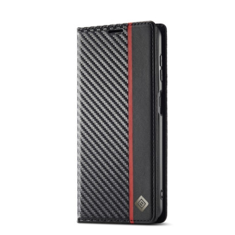 Чехол-книжка LC.IMEEKE Carbon Fiber для Samsung Galaxy S24 FE 5G - Black