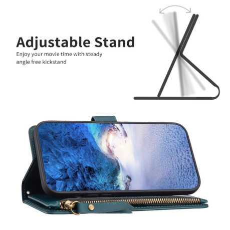 Чохол книжка Zipper Wallet Leather Flip на Xiaomi Redmi Note 13 4G - зелений