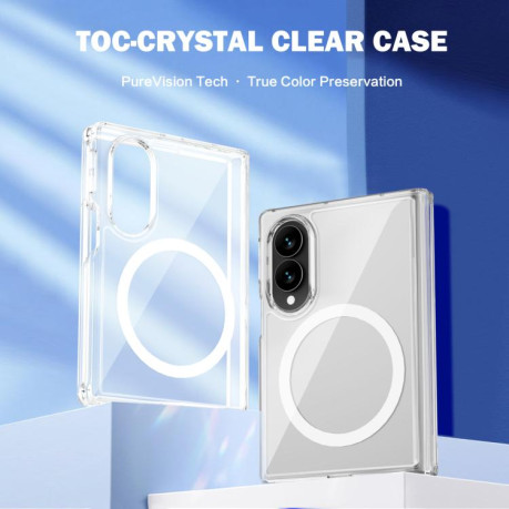 Протиударний магнітний чохол Lereach TOC Clear на Samsung Galaxy Fold8 5G — прозорий
