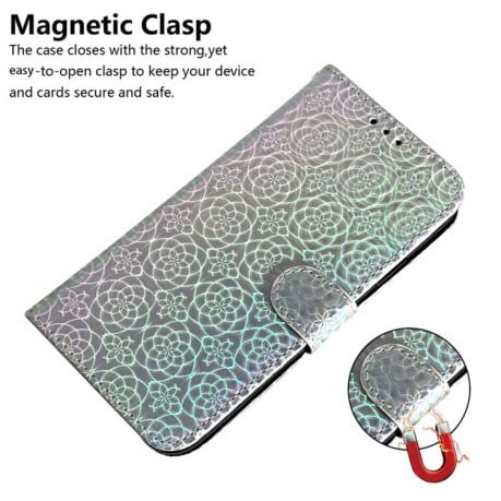 Чехол-книжка Solid Color Colorful на OPPO Reno13 Pro Global - серебристый