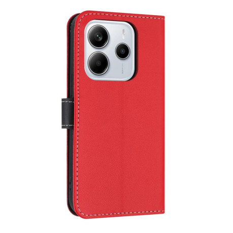 Чехол-книжка Metal Bow Leather для Xiaomi Redmi Note 14 4G 164.84mm  - красный