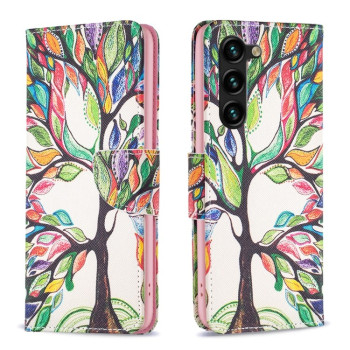 Чехол-книжка Colored Drawing Pattern для Samsung Galaxy S24+ 5G - Life