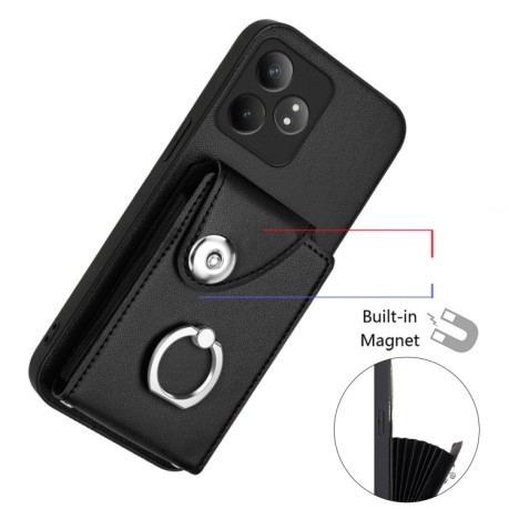 Протиударний чохол Organ Card Bag Ring Holde для Realme GT Neo6/GT 6T 5G - чорний