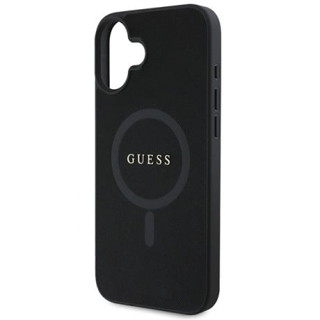 Оригинальный чехол Guess Saffiano MagSafe на iPhone 16 Plus - Black