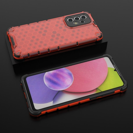 Противоударный чехол Honeycomb на Samsung Galaxy A33 5G - красный