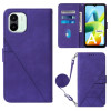 Чохол-книжка Crossbody 3D Embossed на Xiaomi Redmi A1/A2 - фіолетовий