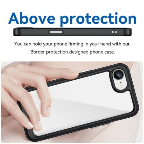Чохол протиударний Colorful Acrylic Series для iPhone 16e - чорний