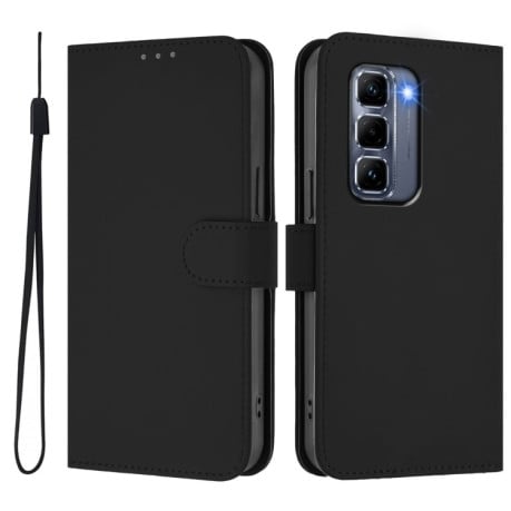 Чехол-книжка Skin Feel Solid Color Leather для Infinix Hot 50 Pro+ - чорний