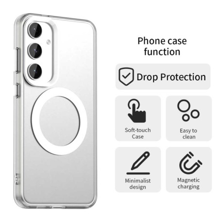 Протиударний чохол MagSafe Holder PC Hybrid для Samsung Galaxy S25 5G - білий