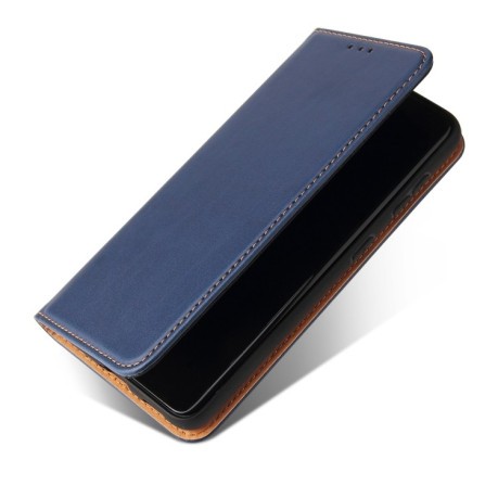 Кожаный чехол-книжка Fierre Shann Genuine leather на Samsung Galaxy S21Plus - синий