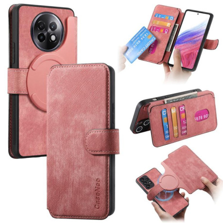 Чехол-книжка CaseNeo MagSafe RFID Anti-theft Retro Leather для Realme 13+ 5G - рожевий