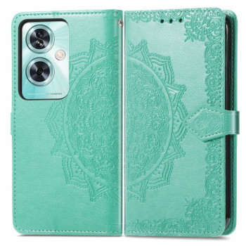 Чехол-книжка Mandala Embossing Pattern на OnePlus Nord N30 SE - зеленый