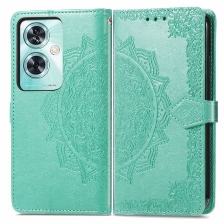 Чохол-книжка Mandala Embossing Pattern на OnePlus Nord N30 SE - зелений