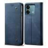 Чехол-книжка с джинсовой тканью casual на Xiaomi Redmi Note 13 5G - синий