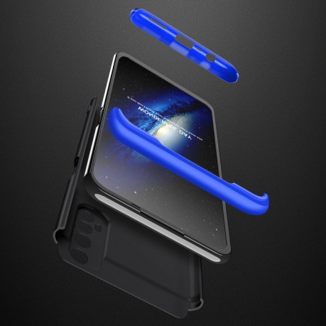 Противоударный чехол GKK Three Stage Splicing на Realme 7 - черно-синий