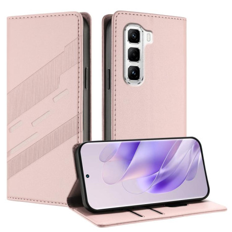 Чехол-книжка Embossed Multi-functional Wallet Retro Leather на Infinix Hot 50 Pro 4G - розовый