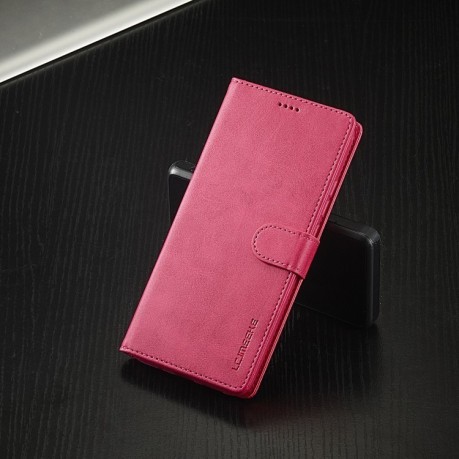 Чехол книжка LCIMEEKE Calf Texture на Xiaomi Redmi Note 13 4G - красный