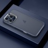 Противоударный чехол SULADA матовый тактильно на iPhone 16 Pro - прозрачно-синий