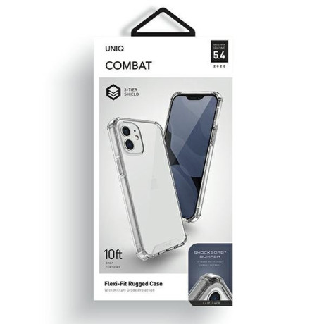Оригинальный чехол UNIQ etui Combat на iPhone 12 mini - прозрачный