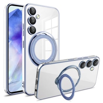 Протиударний чохол Electroplating MagSafe 360 Degree Rotation для Samsung Galaxy A55 - синій