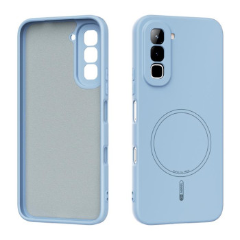 Силиконовый чехол ABEEL с MagSafe и мягким покрытием на Infinix Hot 70 4G — голубой