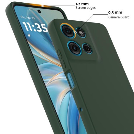 Силіконовий чохол Shockproof Silicone Magsafe для Motorola Moto G75 5G - зелений