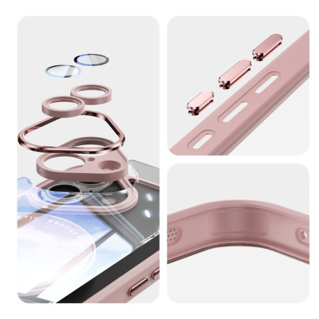 Противоударный чехол MagSafe Acrylic Hybrid для iPhone 16 - розовый