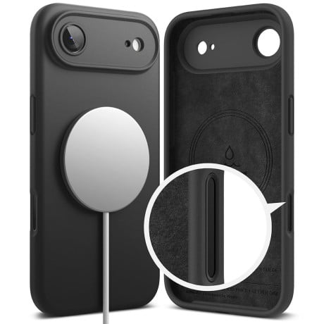 Оригінальний силіконовий чохол Ringke Silicone Magnetic з MagSafe на iPhone Air - Black
