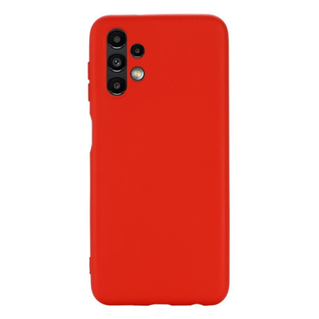 Чехол Solid Color Liquid Silicone на Samsung Galaxy A13 4G - красный