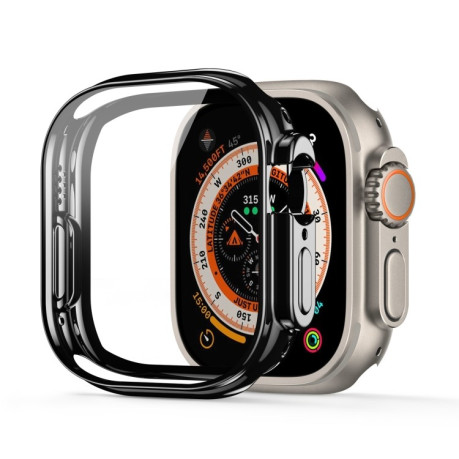 Противоударный чехол с защитным стеклом DUX DUCIS Electroplated для Apple Watch Ultra 49mm - черный