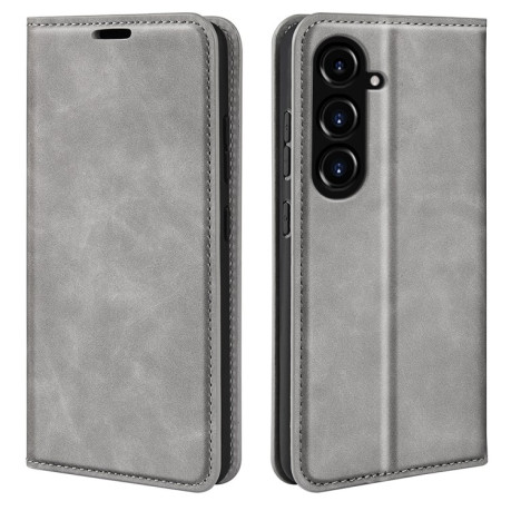 Чехол-книжка Retro Skin Feel Business Magnetic на Samsung Galaxy S23 FE 5G - серый