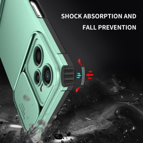 Протиударний чохол Stereoscopic Holder Sliding для Realme C35 - блакитний