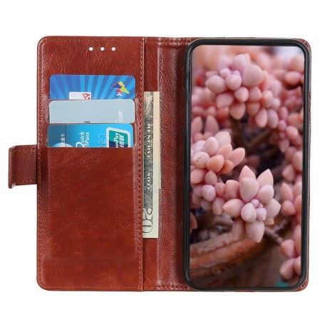 Чехол-книжка Copper Buckle Nappa Texture на Samsung Galaxy A42 - коричневый