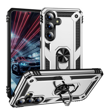 Чехол HMC с поворотным 360 держателем на Samsung Galaxy S25 FE 5G - серебристый