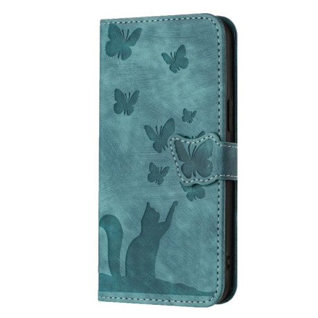 Чохол-книжка Cat Embossing Pattern на Xiaomi Redmi A4 5G - блакитний