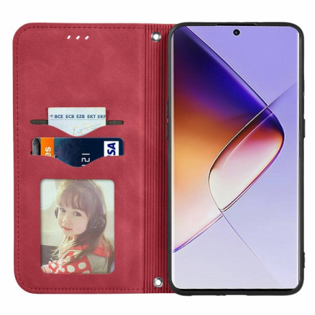 Чехол-книжка Retro Skin Feel Business Magnetic для Infinix Note 40 Pro  4G - красный
