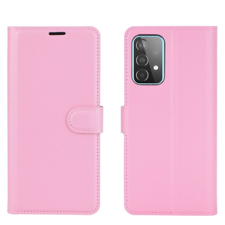 Чохол-книжка Litchi Texture Samsung Galaxy A52/A52s - рожевий