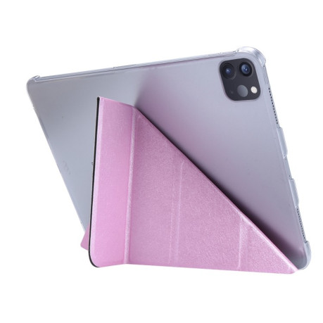 Чехол-книжка Silk Texture Horizontal Demation для iPad Air 13 2024 / Pro 12.9 2020 - розовый
