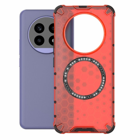 Протиударний чохол Honeycomb Magnetic Ring Shockproof на Realme 13 Pro 5G Global - червоний