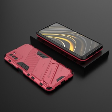 Протиударний чохол Punk Armor для Xiaomi Poco M3 - малиновий