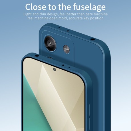 Противоударный чехол PINWUYO Sense Series для Xiaomi Redmi Note 13 - синий