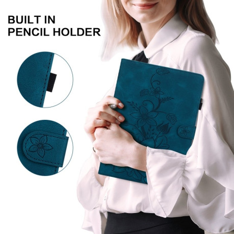 Чехол-книжка Lily Embossed Leather для Xiaomi Pad 7/Pad 7 Pro - синий