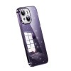 Чохол протиударний SULADA Electroplated Transparent Glittery TPU для iPhone 15 Plus - фіолетовий