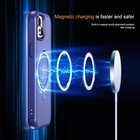 Протиударний чохол HTM MagSafe Magnetic Holder для iPhone 15 - світло-синій