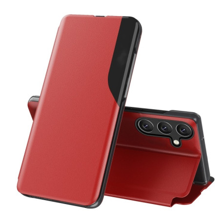 Чехол-книжка Clear View Standing Cover на Samsung Galaxy A05s - красный