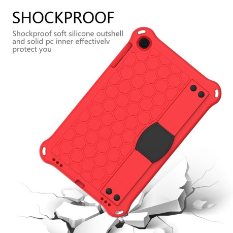 Протиударний чохол Honeycomb Design на iPad mini 5/4/3/2/1 - червоно-чорний