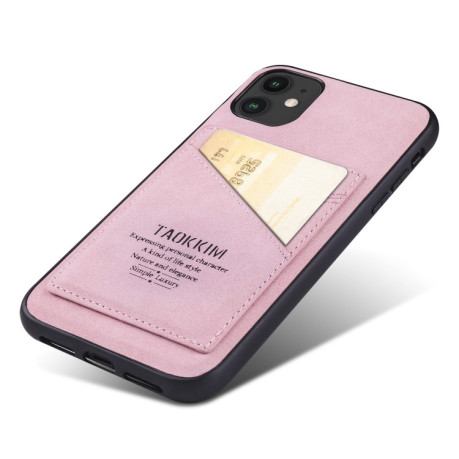 Противоударный чехол TAOKKIM Retro Matte для iPhone 11 - розовый