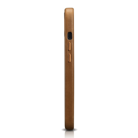 Кожаный чехол iCarer Leather Oil Wax (MagSafe) для iPhone 13 Pro - коричневый