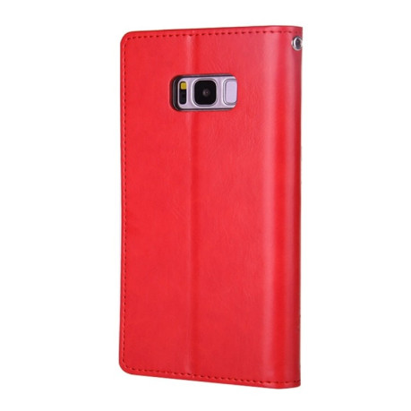 Кожаный чехол-книжка MERCURY GOOSPERY BLUE MOON на Samsung Galaxy S8 + / G955 -красный