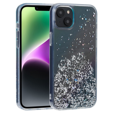Противоударный чехол DFANS DESIGN Golden Diamond на iPhone 15 - синий